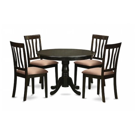 East West Furniture 5 Piece Kitchen Table Set-Dining Table and 4 Dinette Chairs HLAN5-CAP-C